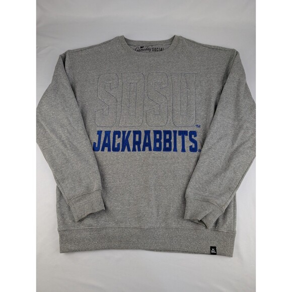 Large South Dakota State University Jackrabbits Gray Sweater SDSU Jacks Gameday - Picture 1 of 7